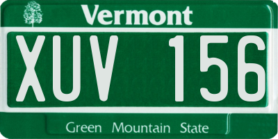 VT license plate XUV156