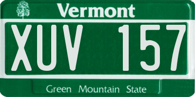 VT license plate XUV157