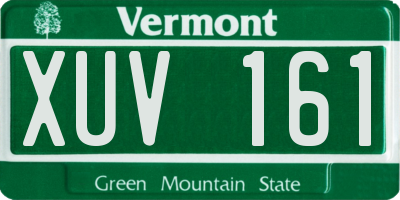 VT license plate XUV161