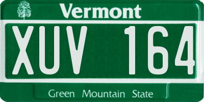 VT license plate XUV164