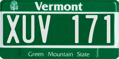 VT license plate XUV171