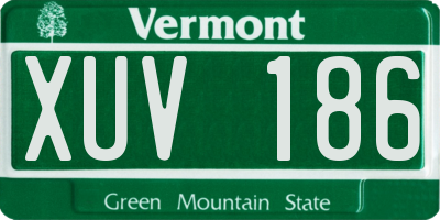 VT license plate XUV186