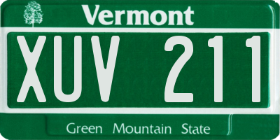 VT license plate XUV211