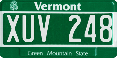 VT license plate XUV248