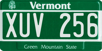 VT license plate XUV256
