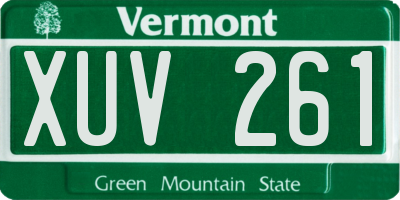 VT license plate XUV261
