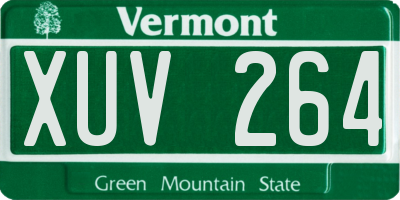 VT license plate XUV264