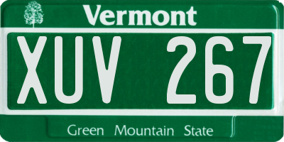 VT license plate XUV267