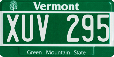 VT license plate XUV295