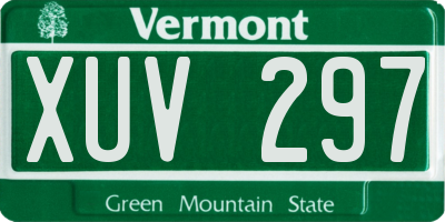 VT license plate XUV297