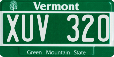 VT license plate XUV320