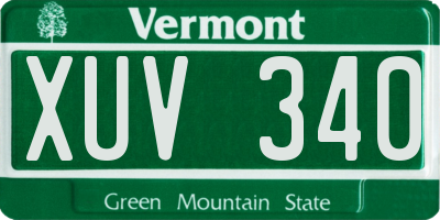 VT license plate XUV340