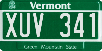 VT license plate XUV341