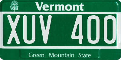 VT license plate XUV400