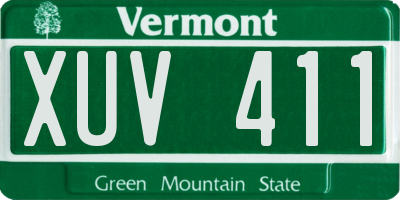 VT license plate XUV411