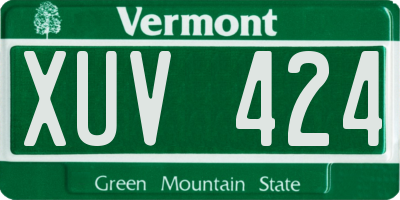 VT license plate XUV424