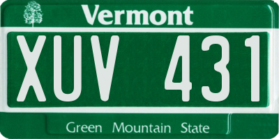 VT license plate XUV431