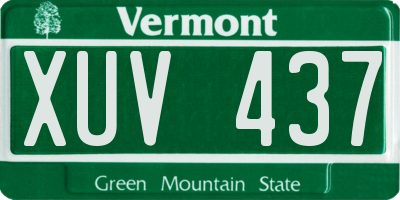 VT license plate XUV437
