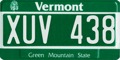 VT license plate XUV438