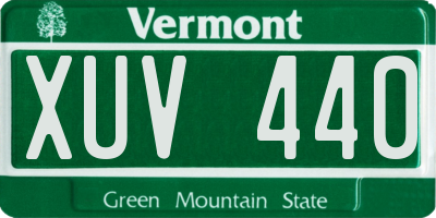 VT license plate XUV440