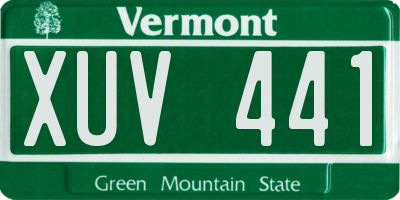 VT license plate XUV441