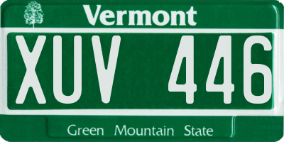 VT license plate XUV446