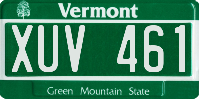 VT license plate XUV461