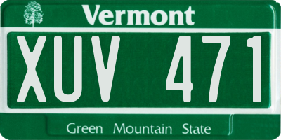 VT license plate XUV471