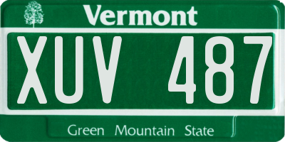 VT license plate XUV487