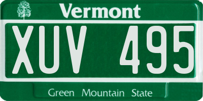 VT license plate XUV495