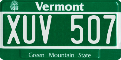 VT license plate XUV507