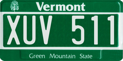 VT license plate XUV511