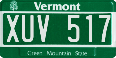 VT license plate XUV517