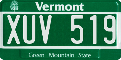 VT license plate XUV519