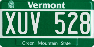 VT license plate XUV528