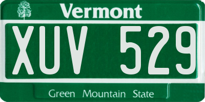 VT license plate XUV529