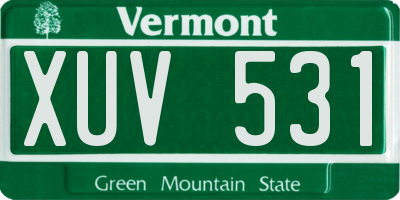 VT license plate XUV531