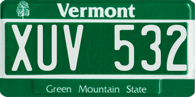 VT license plate XUV532