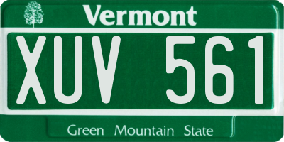 VT license plate XUV561