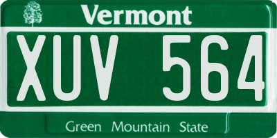 VT license plate XUV564