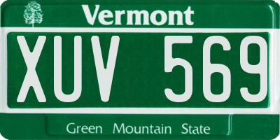 VT license plate XUV569