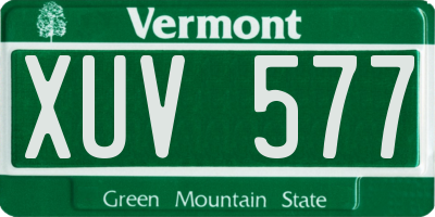VT license plate XUV577