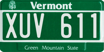 VT license plate XUV611