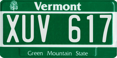 VT license plate XUV617