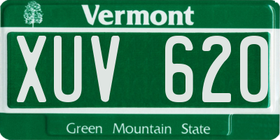 VT license plate XUV620