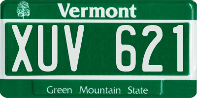 VT license plate XUV621