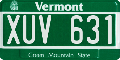 VT license plate XUV631