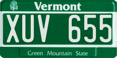 VT license plate XUV655