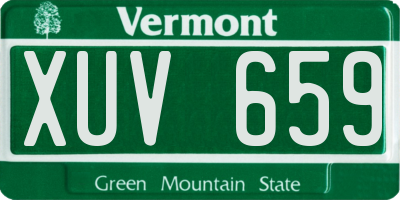 VT license plate XUV659