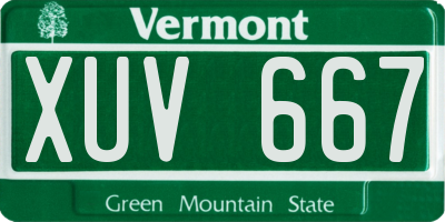 VT license plate XUV667